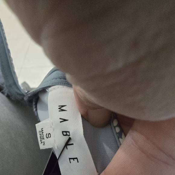 Mable Spaghetti Strap Polka Dot Mini Dress Open Front Size S - Picture 8 of 11